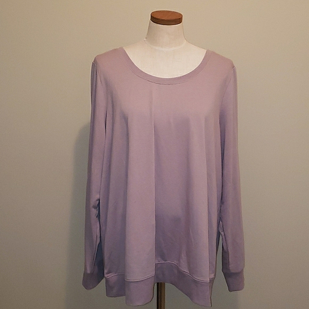 Torrid Plunging Criss Cross Back Activewear Athleisure Purple Sweatshirt 3X - Picture 6 of 16